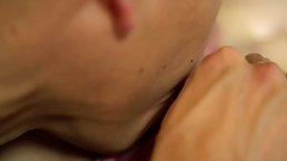 Small tits babe with green hair gets her pussy licked by Asian guy
