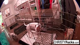 Busty hotties Christy and Kirsten fuck each other silly