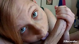 Quick morning POV blowjob and ball licking