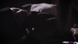 Two curious teens fuck homeless man