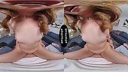 Petite blonde Isabella Nice gets her pussy stretched POV (VR)