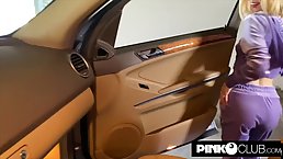 Skinny blonde babe Kenzie Reeves sucks and rides dick POV