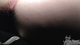 Small tits brunette slut blowjobs POV at late night