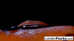 Wet lesbian nanes London and Brynn fuck each other hot