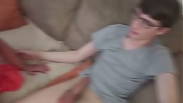 Busty blonde MILF gets banged by two cocks