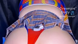 Amateur Asian babe gets her shaved pussy pounded and creampied