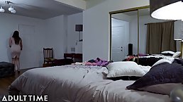 Busty brunette MILF gets fucked by her son's best friend