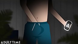 Young blonde with small tits gets fucked and creampied by her stepbro