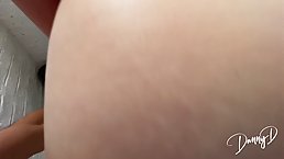 Small tits blonde slut Kat Squirt gets pounded and creampied by big cock