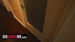 Small tits brunette babe Lily Jordan gets her pussy smashed POV by big dick