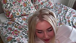 Big ass and boobs blonde stepsis gets nice POV dicking