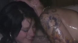 Busty college cock sucking teen goes down on dick
