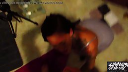 Tanned brunette MILF with tattooes Chantelle Fox sucks and rides dick POV