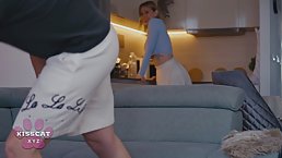 Busty MILF caught fucking her daughter's boyfriend