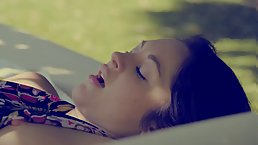 Romantic foreplay by the pool