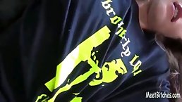 Pretty brunette teen Linda sucks big cock and gives pussy (POV)