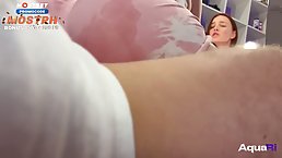 Young redhead babe Aqua Ri gets her pussy and small tits fucked