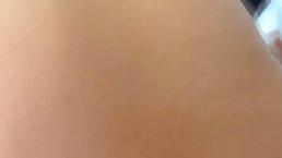 Round ass brunette babe sucks dick POV