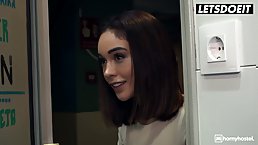 Sexy brunette girls fucked in the hostell (compilation)