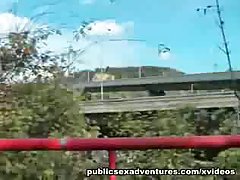 Fucking a sporty girl outdoors