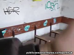 Public sex with a naughty hottie