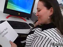 Office fatty seduces hot guy