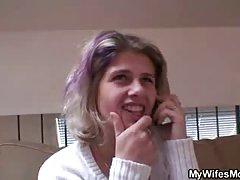 Masturbating old bag gets busted and screwed