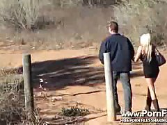 Busty Blonde Fucked Outdoors