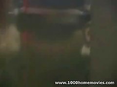 Cute amateur blond is holding a camera with one hand and masturbating with the other one