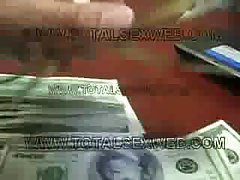 Money worshiping whore is willing to do whatever it takes to her her hands on cash