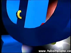 Masked Italian wife handles two dicks at the same time in a hot three way sex scene