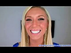Very cute blond teen gets fucked hard right after she sucked her boyfriend's meat stick