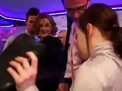 Hot pornstars went to an office party and had so much fun giving handjobs and blowjobs