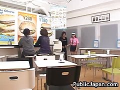 Fresh teen in Asia is being abused in a public place, just the way she likes it