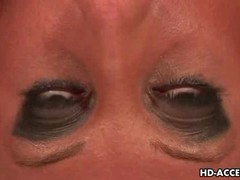 Blonde slut Reagan Anthony blows guy's cock and and takes his cum on her slutty face.