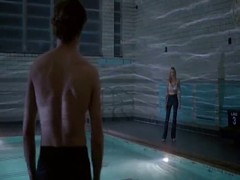 Spicy cut scene of hot Daryl Hannah having sex adventure near the pool.