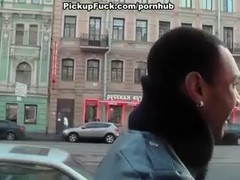 Cute amateur chick with glasses ditches her boyfriend to get paid for sex in a restaurant's restroom