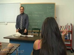 Naughty school girl decided to have sex with her horny teacher instead of learning her lessons