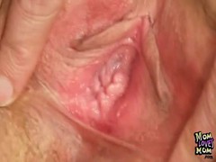 Busty, chubby mature is getting her insatiable, soaking wet cunt stimulated with a vibrator
