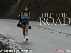 Sexy Latina Selena Rose walked to her lover's house because she wanted to have sex with him