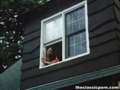 Lovely lady went to the countryside with her husband and ended up having sex with older neighbor