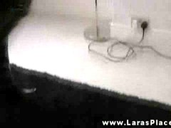 Horny mature slut in mini skirt and sexy stockings is sucking the biggest dick she has ever seen