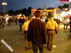 Cute German girl performs nice public blowjobs in the streets of Munich during Oktobarfest festival