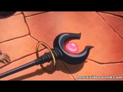 Cartoon guys captured a lovely hentai chick and decided to fuck her brains out