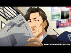 Lovely Hentai babe was wearing pink panties before her boyfriend fucked her brains out, from behind