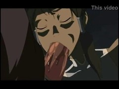 Cartoon babe has to suck dick to set herself free, after she was tied up