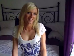 Sexy blonde is getting stuffed from behind because it is her favourite position for sex