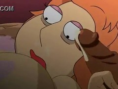 Red haired cartoon slut is sucking hard dick and getting nailed at the same time