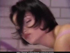 Sweet brunette lifts her legs and lets her boyfriend fuck her tight ass hole like crazy
