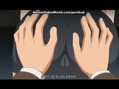 Hentai fucking with a big ass teen who can't say no to her favorite teacher in his office